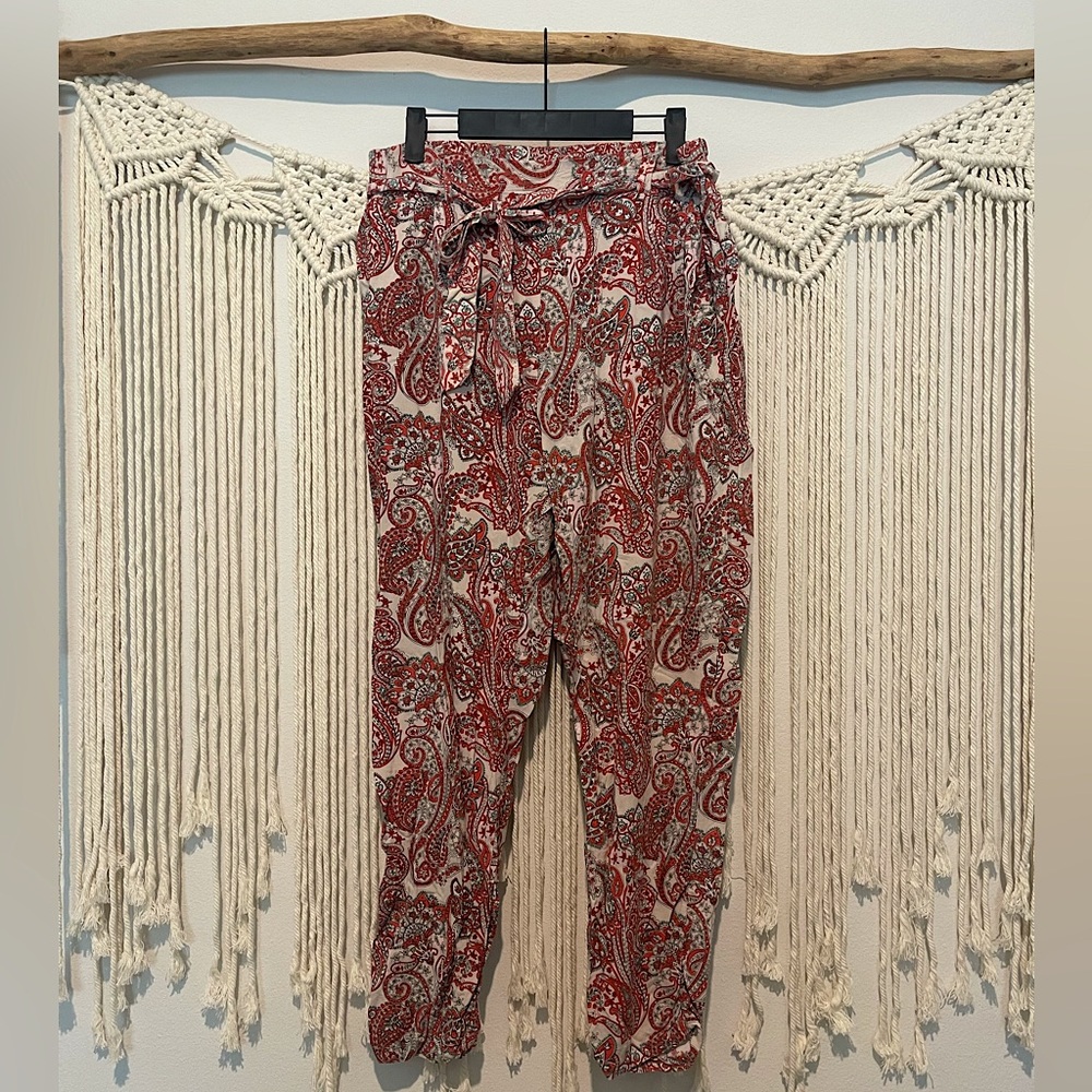 Y2K Boutique Chic Old Money Dressy Casual Pants W/ Belt Sz L